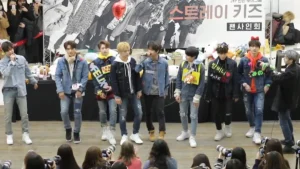 Stray Kids at a fan signing event